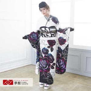 振袖レンタル 白ピンク 百合と蘭(絹) 成人式 結婚式 一点物 対応身長
