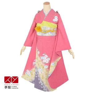 振袖レンタル  ピンク 桜花（絹）(宅) 成人式 結婚式 一点物 対応身長155〜159cm 2〜11月利用 R1785｜yumeyakata