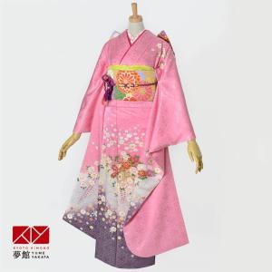 振袖レンタル 訳あり特価 安いピンク 枝垂桜(絹)(宅) 成人式 結婚式