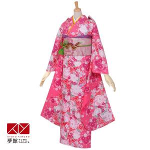 振袖レンタル  ピンク 牡丹に小桜 成人式 結婚式 対応身長154〜165cm 2〜11月利用 R425｜yumeyakata