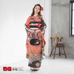 お値打ち価格❣️【琉球紅型振袖⭐️吉祥花に流水】レッド 赤 トールサイズ お値打ち価格❣️【琉球紅型振袖⭐️吉祥花に流水】レッド 赤 トール