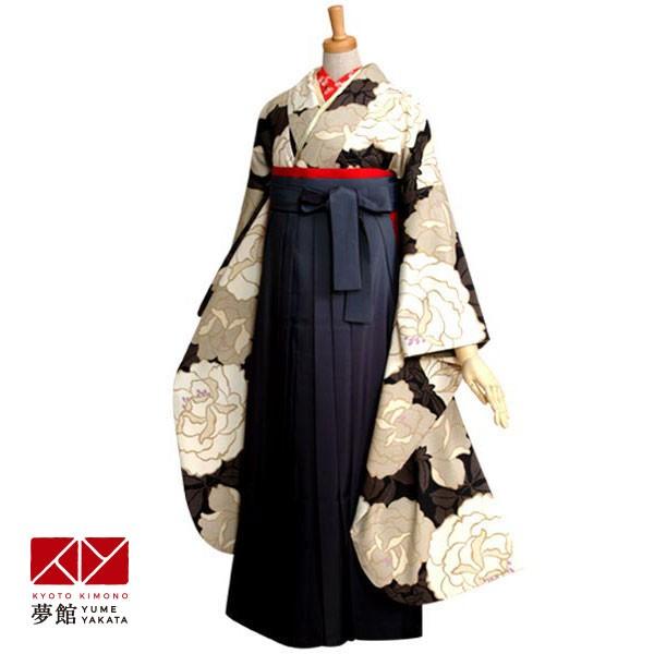 定価37800円セール開催中！卒業式 袴セット 和風館 安い 訳あり特価 黒×ベージュ 薔薇(宅)（...