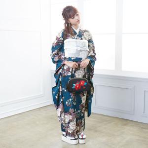 振袖 レンタル 成人式 結婚式 藍色 桜浪漫1...の詳細画像2