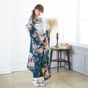 振袖 レンタル 成人式 結婚式 藍色 桜浪漫1...の詳細画像3