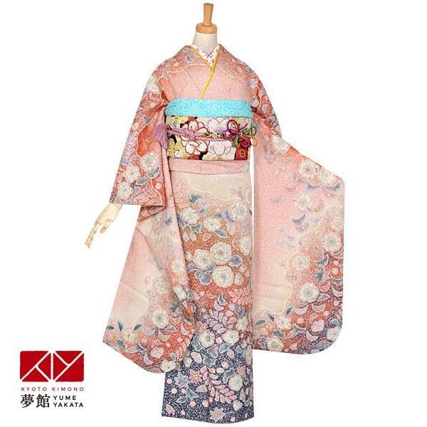 振袖 レンタル 成人式 結婚式 ピンク　辻が花吹雪(絹) 一点物 12月〜1月利用 対応身長147〜...