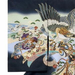 産着 お宮参り 着物 レンタル 男の子 濃紺 ...の詳細画像5