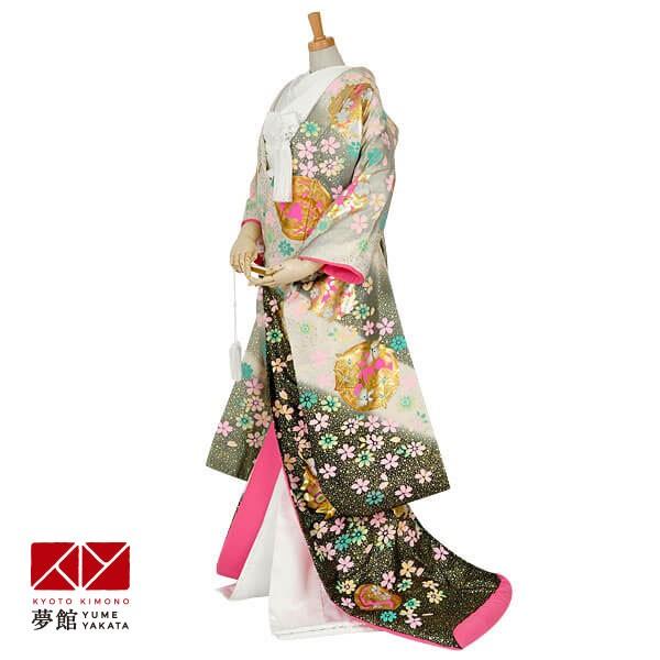 色打掛 結婚式 婚礼 花嫁 衣装 着物 レンタル 安い 華祝賀 ホテル・式場への配送OK U005