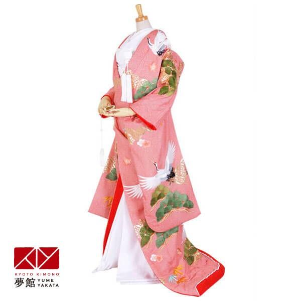 色打掛 結婚式 婚礼 花嫁 衣装 着物 レンタル 安い 鹿の子に刺繍 ホテル・式場への配送OK U0...