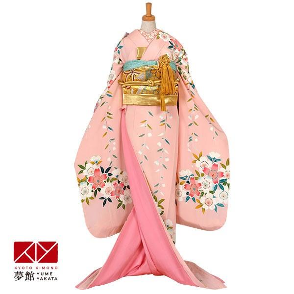 花嫁衣裳 引き振袖 大振袖 レンタル 安い 結婚式 婚礼 ピンク しだれ桜 ホテル・式場への配送OK...