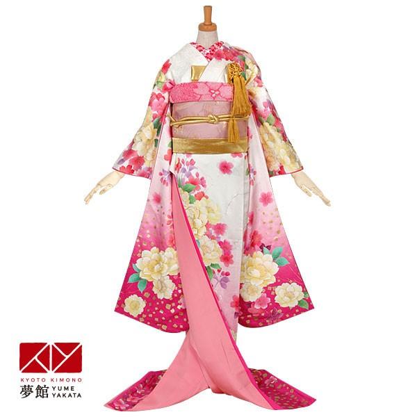 花嫁衣裳 引き振袖 大振袖 レンタル 安い 結婚式 婚礼 白とピンク 桜と椿 ホテル・式場への配送O...