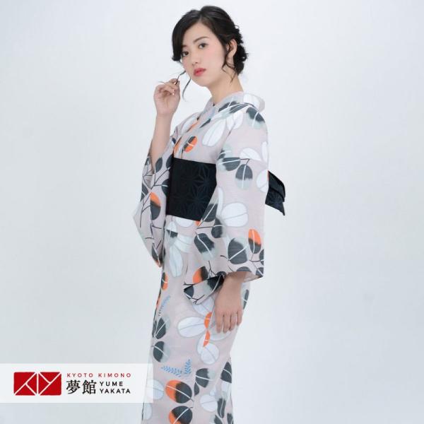 浴衣 レンタル 薄墨紅　萩 YK017