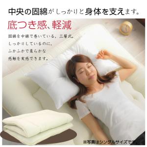 敷布団 敷布団カバー セット シングル リバー...の詳細画像1