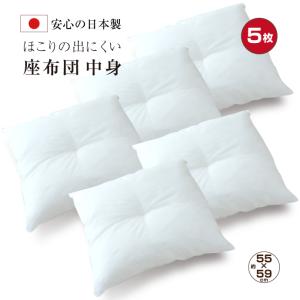 座布団 中身 55×59 銘仙判 日本製 ヌード座布団 シンプル 白 来客 国産