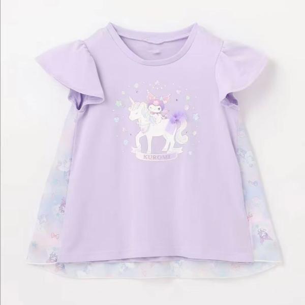 半袖  子供服 クロミ マイメロ シナモロール ベビー服 プリンセス風 半袖Ｔシャツ プリント ふわ...