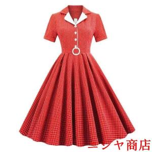 ワンピース ドレス Vネック リボン付き 袖あ...の詳細画像3