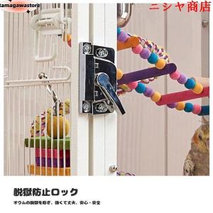 クリアアクリル鳥かご 複数飼い大型インコ ケー...の詳細画像2