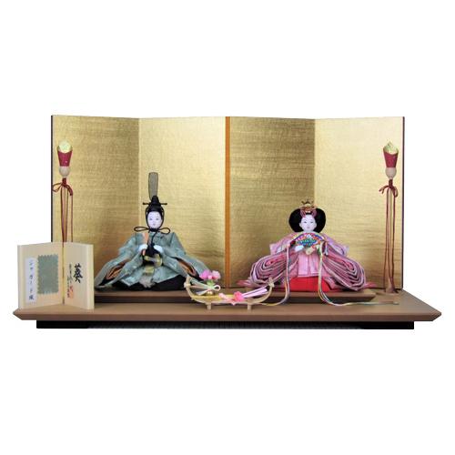 柴田八千代 親王飾り YN0106H 雛人形 ひな人形 平飾り 間口50cm