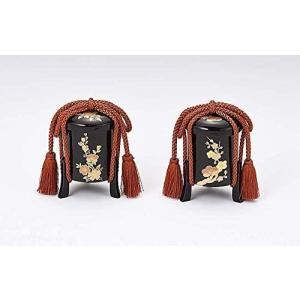 雛道具】 菱三宝 黒唐草 20号 雛人形 雛用 ミニサイズ 雛道具 三宝 菱