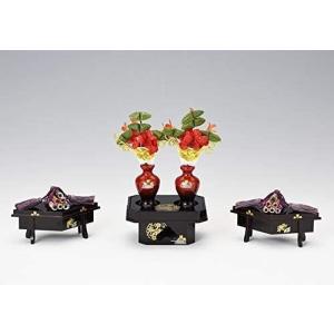 部品売り 雛人形 2点道具 木製 高級溜塗 雪牡丹桜 ひな道具 ひな人形25