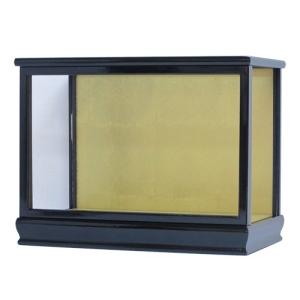 選べる2種ダルマ1号戸付 ガラスケース 人形ケース（黒塗りケヤキ塗り