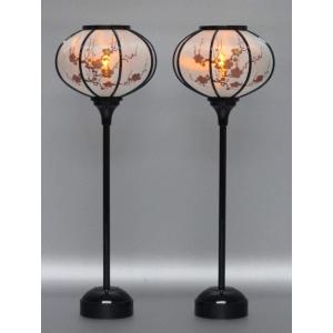 コードレス ぼんぼり 「平成2号」黒 雪洞(LED) 36cm 雛人形 道具 : 弓