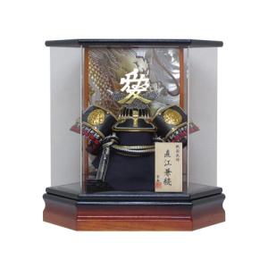 五月人形 兜飾り 間口30cm奥行25cm YN0306GKC 5号シルバー中鍬兜ケース