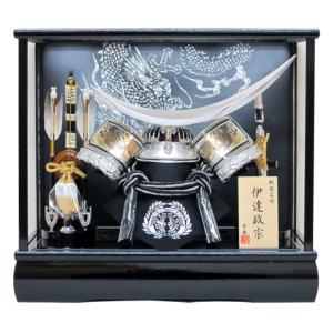 下敷き毛氈付き五月人形伊達兜ケース飾りYN31312GKC 五月人形ケース間口４３