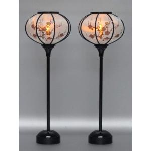 コードレス ぼんぼり 「平成2号」黒 雪洞(LED) 36cm 雛人形 道具 : 弓