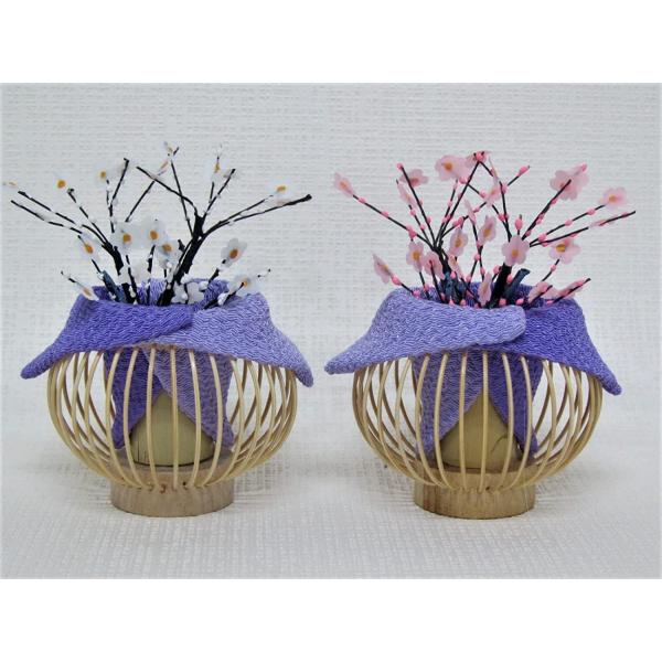 雛人形部品売り 桜橘 紅白梅 花飾り 雛人形用 ひな人形 紅白梅 紫かご 小