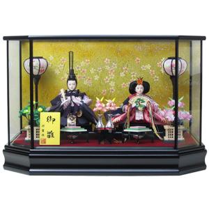 親王（しんのう）ケース入り雛人形 新品 雛人形ケース飾り 間口57cm 親王ケース飾り YN2237HC ひな人形