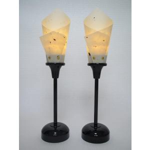 部品売り ひな祭りコードレス ぼんぼり 「燭台」生なり 雪洞(LED) 36cm