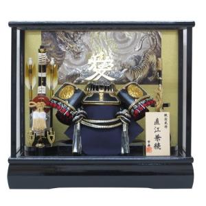 五月人形 ケース付き 約30cm 五月人形 兜飾り 間口30cm奥行25cm YN0306GKC 5号シルバー中鍬兜ケース