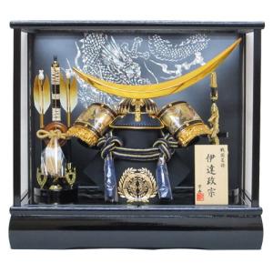 五月人形　ガラスケース　兜　かぶと　兜飾り　オルゴール付 五月人形 兜飾り コンパクト 兜 ガラスケース飾り kabuto 富岳 165-712