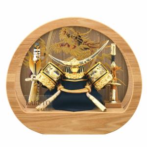久月 五月人形 鎧飾り 8号 大鎧 高床台飾り 緋縅 駿河古典蒔絵