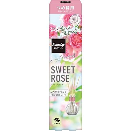サワデー香るスティック ラ・ブーケ つめ替用スウィートローズ 日比谷花壇セレクト 天然香料配合 ルー...