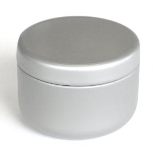 茶筒 茶缶 おしゃれ モダン プチ缶 シルバー 内容量 約20g