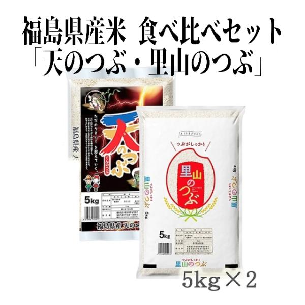 令和7年産新米「天のつぶ・里山のつぶ」5kg×2袋（箱入り）★単一原料米(銘柄米)なので美味しいと大...