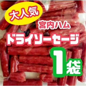 宮内ハム　ドライソーセージ　サラミ　カルパス　無選別　訳あり　お徳用　おつまみ　200g×1袋　山形　プレゼント　クリックポスト　メール便　送料無料　｜yunokawa