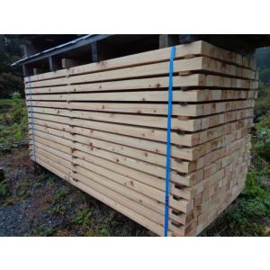 檜 平垂木 自然乾燥 4面プレーナー 丸み付き、チョイ反りの二等材 2M×45ｍｍ×60ｍｍ 8本組