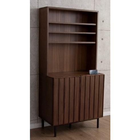 エリザベート カップボード ウォールナット   USB付き コンセント付き 80cm幅