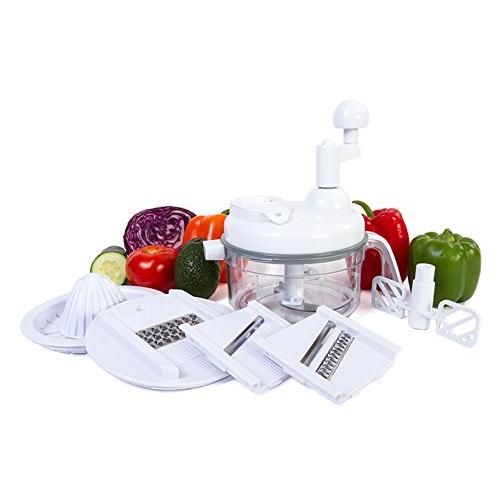 Manual Food Processor - Chop, Blend, Whip, Mix, Sl...