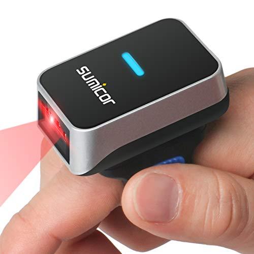 Sumicor Barcode Scanner 2D Bluetooth Wireless Ring...