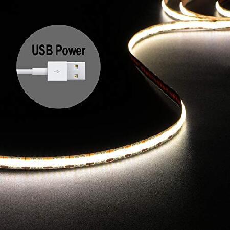 5V USB LED Strip 4.9ft-480LEDs White LED Strip Lig...