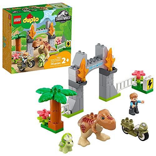 LEGO DUPLO Jurassic World T. rex and Triceratops D...