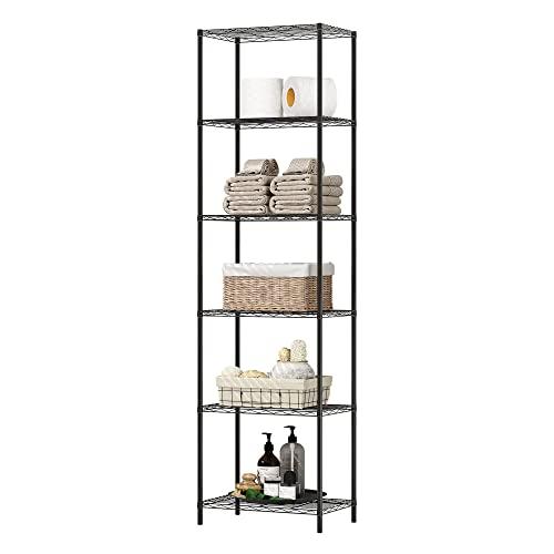 HOMEFORT 6-Tier Wire Shelving, 6 シェルフ Unit Metal S...