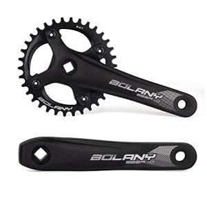 BOLANY MTB 170mm スクエアテーパー クランクセット 104BCD ナローワイドトゥースチェーンリング 32T/34T/36T /38T/40T/42T マウンテンバイク シングルラウンド｜yunyu-worldtrade