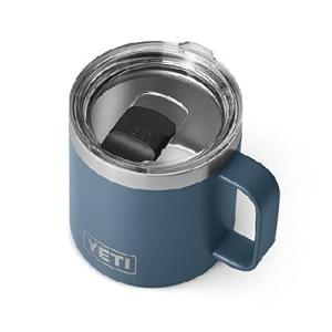 YETI Stainless Steel Rambler Drinking_Cup, Vacuum Insulated, with MagSlider Lid, 14 Ounces, Nordic Blue