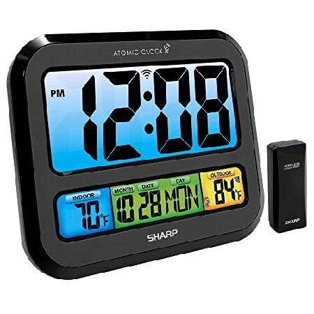 SHARP Atomic Clock with Bright Color Display, Atom...