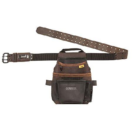 DEWALT Tool Belt, with Leather Pouch, 12 Pockets, ...