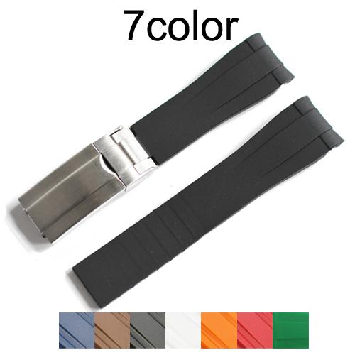 「ロレックス(ROLEX)向け」輸入王オリジナル ラバー ベルト 社外品 バックル付き デイトナ サ...